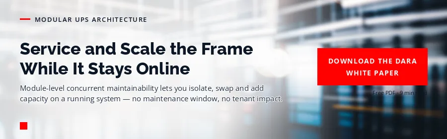 Centiel modular UPS CTA — service and scale the frame while it stays online