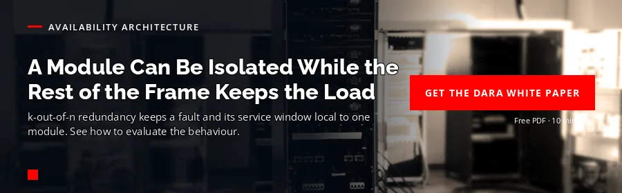 Centiel CTA — a module can be isolated while the rest of the frame keeps the load; get the DARA white paper