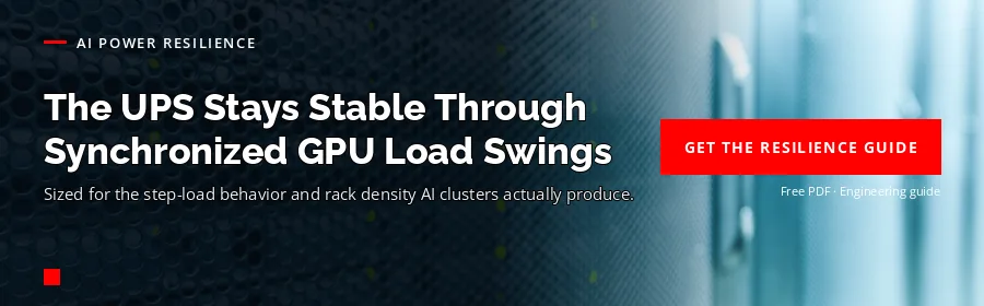 AI Data Center Power Resilience Guide — rack density and load behavior