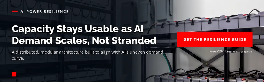 AI Data Center Power Resilience Guide — distributed architecture